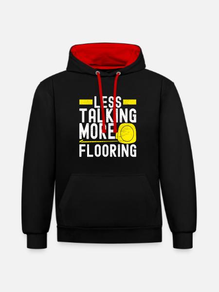 Tiler Floor Layer - Contrast hoodie - black/red