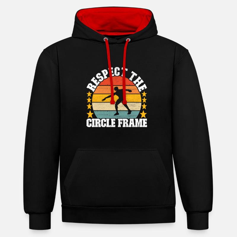 Discus thrower discus throw - Contrast hoodie - black/red
