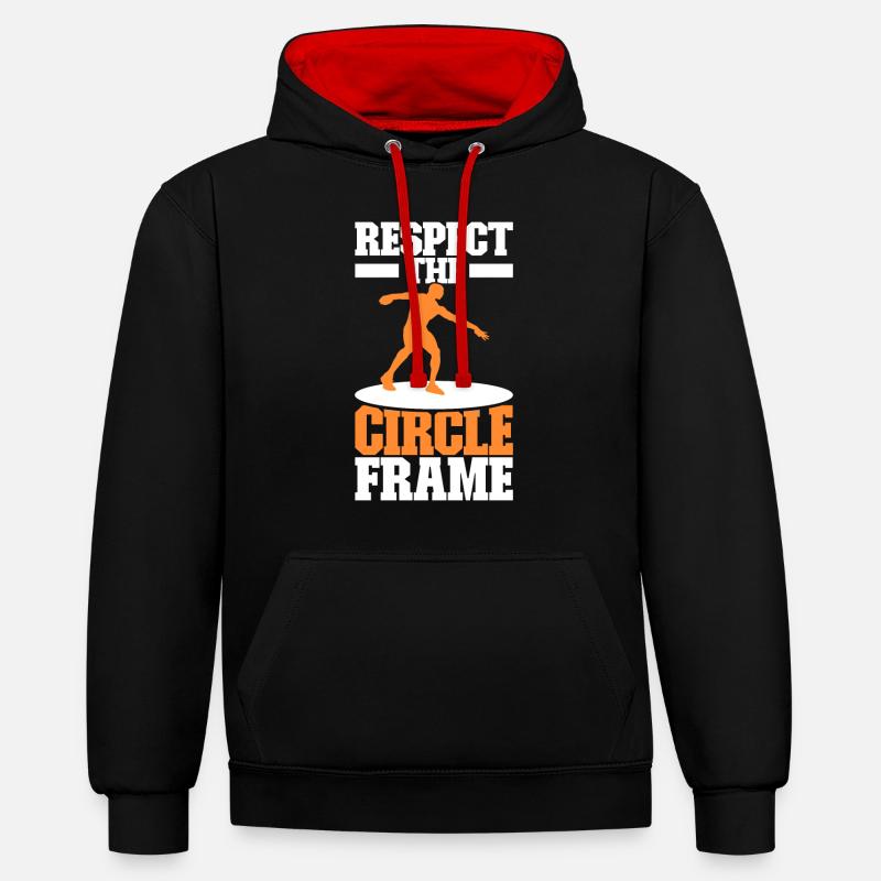 Discus thrower discus throw - Contrast hoodie - black/red