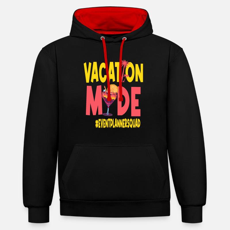 Eventplanner Vacances Vacy Mode Eventplannersquad - Sweat à capuche contrasté - noir/rouge