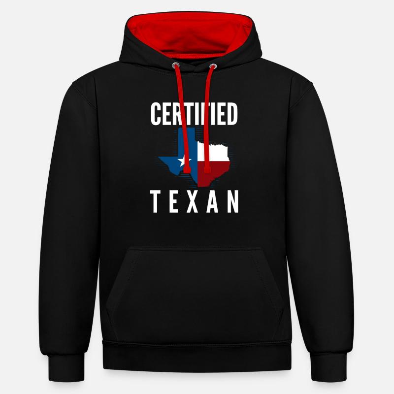 Texas Texans - Sweat à capuche contrasté - noir/rouge