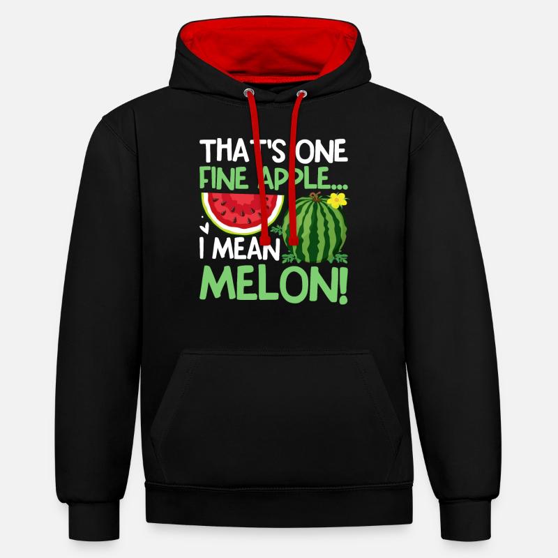Melon Poison - Sweat à capuche contrasté - noir/rouge