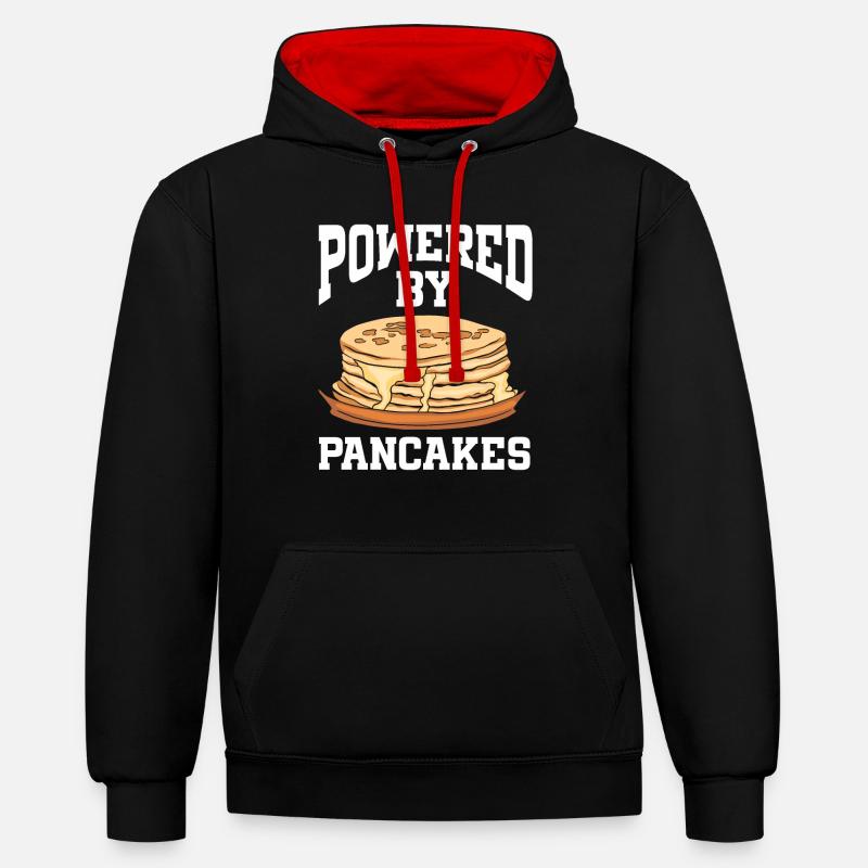 Propulsé par des crêpes - Sweat à capuche contrasté - noir/rouge
