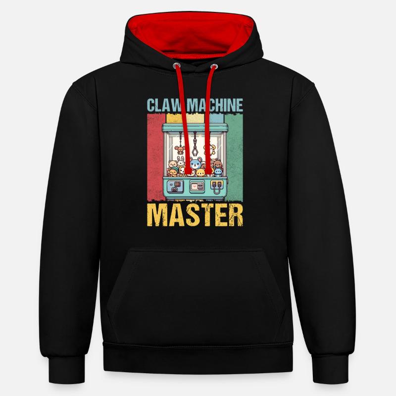 Claw Machine Master - Contrast hoodie - black/red
