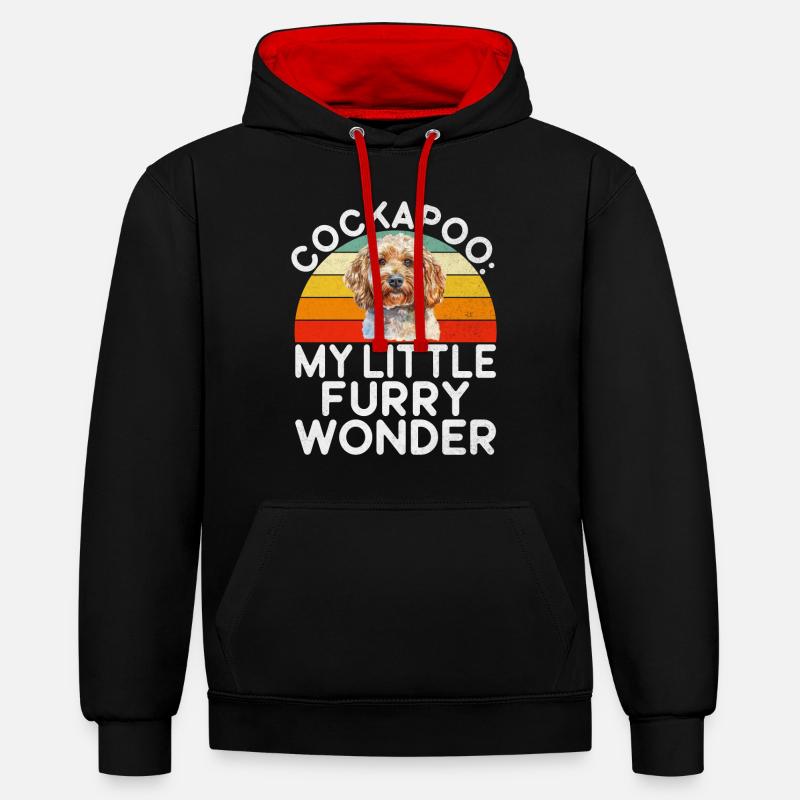 Cockapoo Gifts - Contrast hoodie - black/red