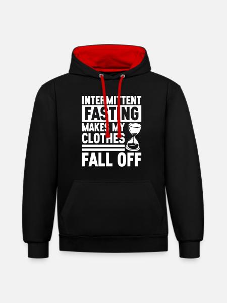 Intermittent fasting Intermittent fasting - Contrast hoodie - black/red