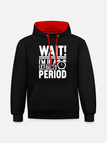 Intermittent fasting Intermittent fasting - Contrast hoodie - black/red