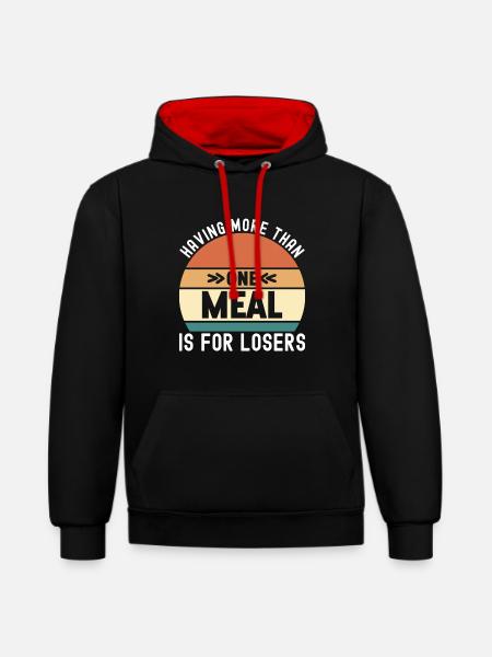 Intermittent fasting Intermittent fasting - Contrast hoodie - black/red