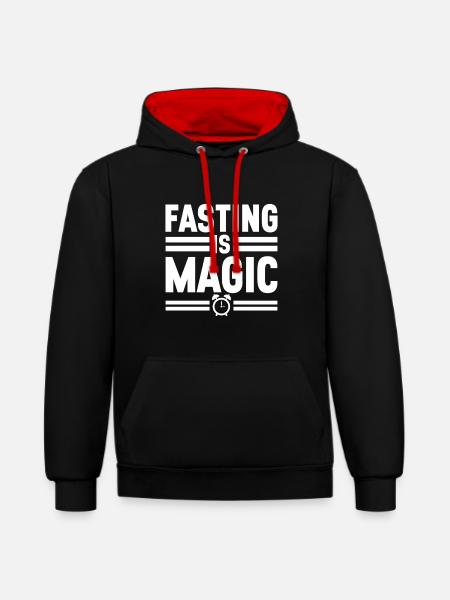 Intermittent fasting Intermittent fasting - Contrast hoodie - black/red