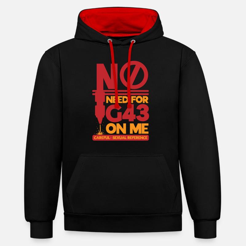 Cutting machine operator - Contrast hoodie - black/red