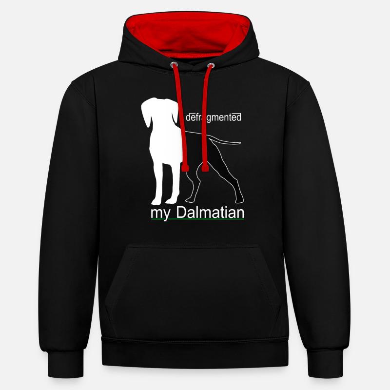 Computer scientist admin sayings - Contrast hoodie - black/red