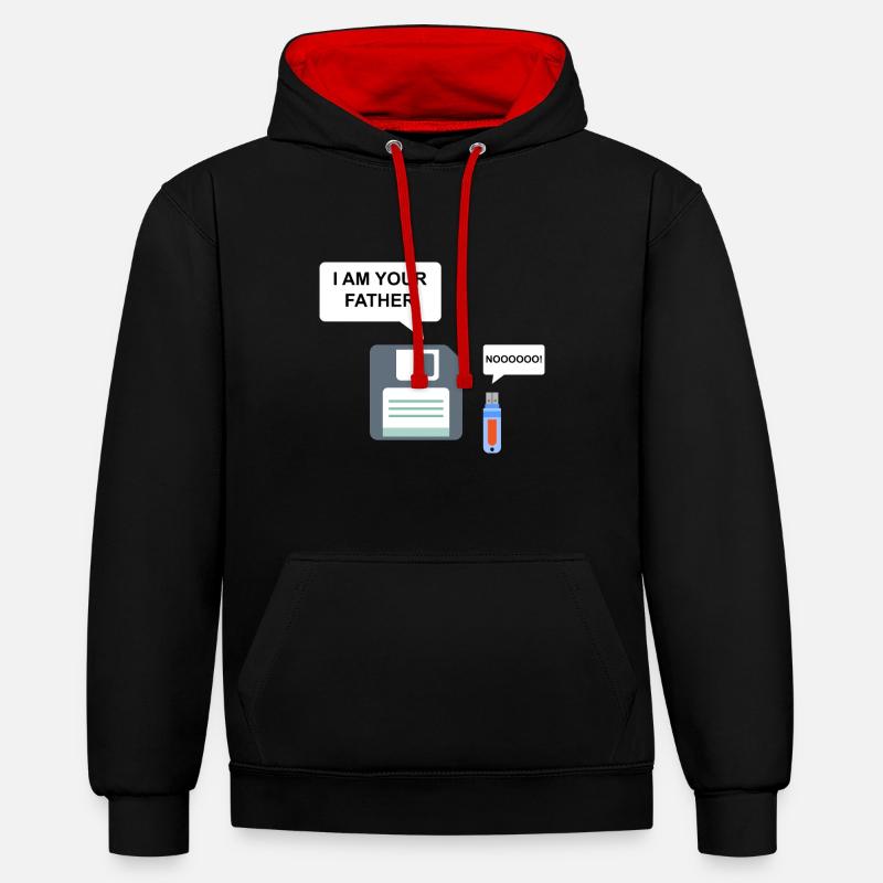 Programmer Funny gift idea - Contrast hoodie - black/red