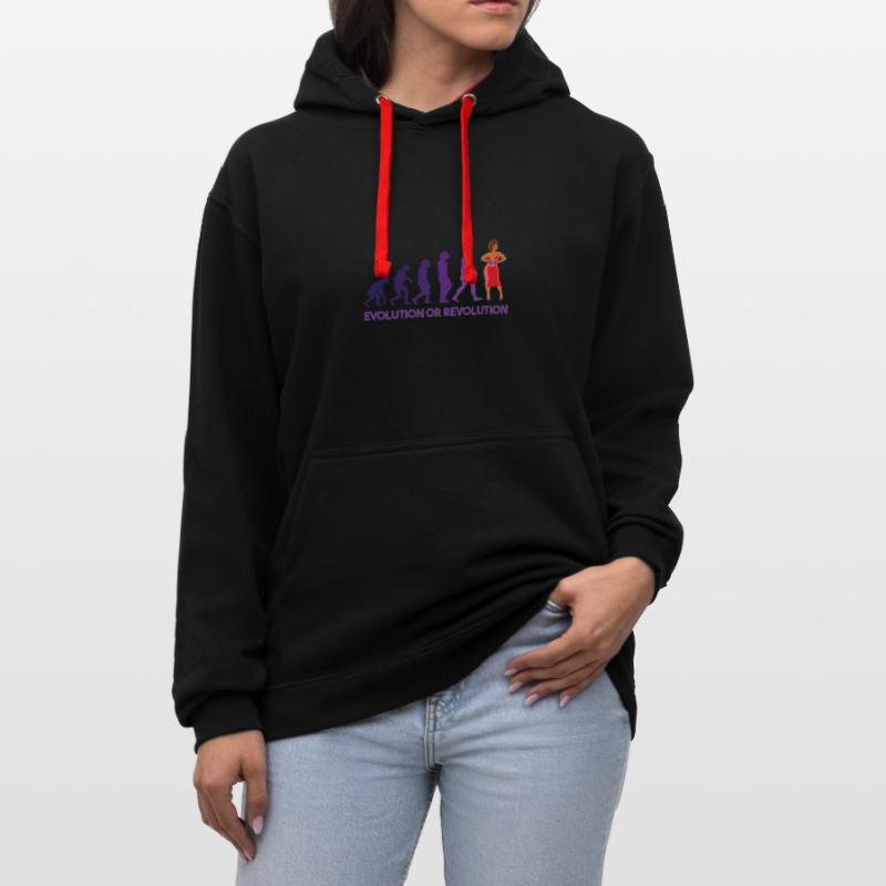 Drag Queen Evolution Oder Revolution Kontrast-Hoodie