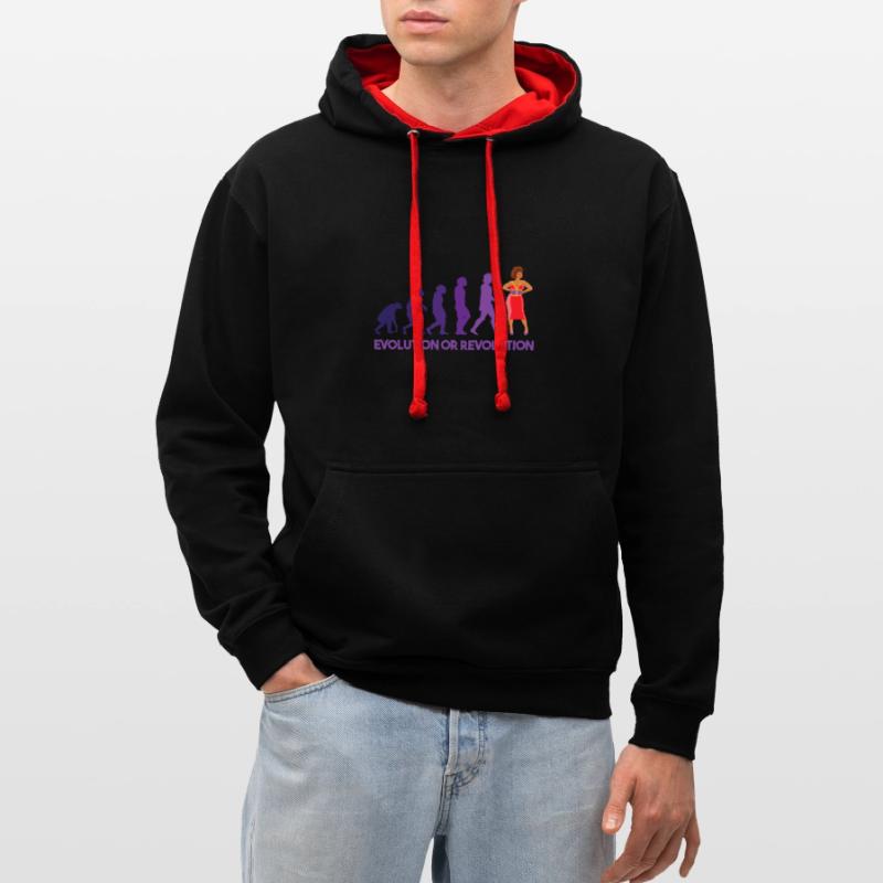 Drag Queen Evolution Oder Revolution Kontrast-Hoodie