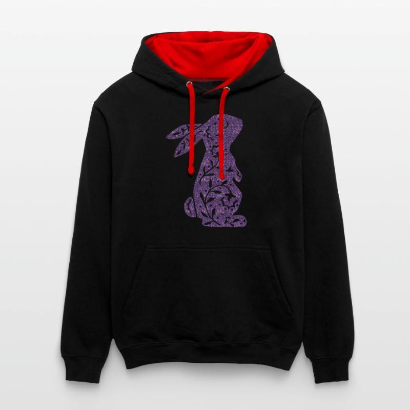 Easter Easter Happy Easter Easter Eggs Contrast hoodie