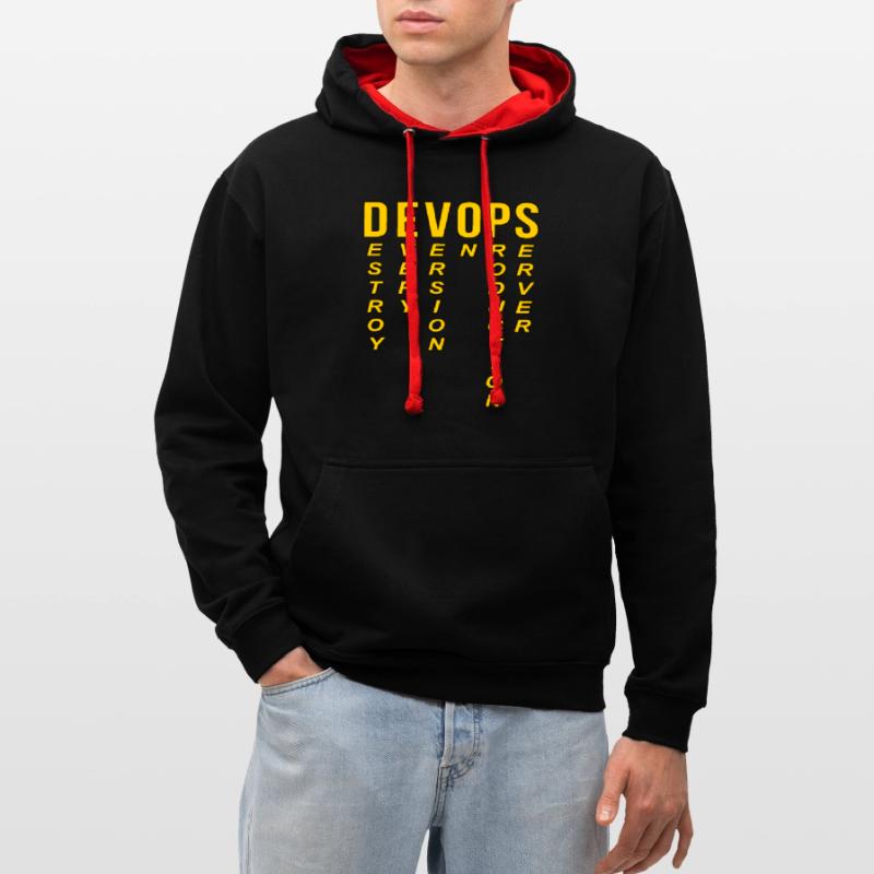 Devops Definition Technischer Computer Kontrast-Hoodie