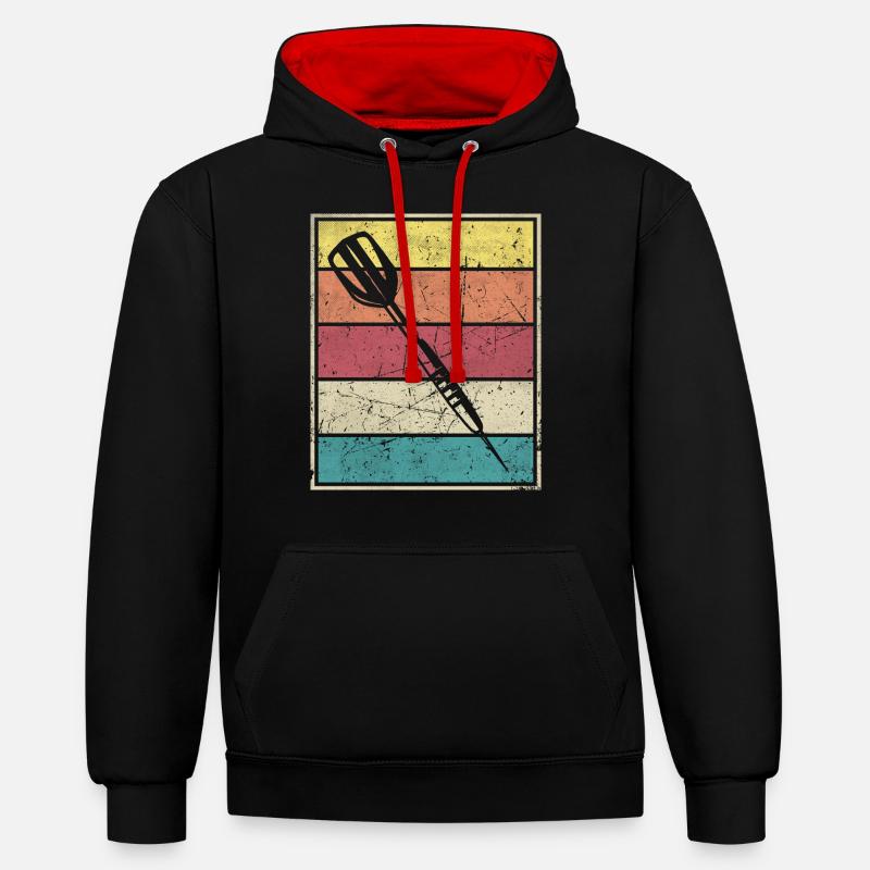Dardos flecha dardos - Sweat à capuche contrasté - noir/rouge