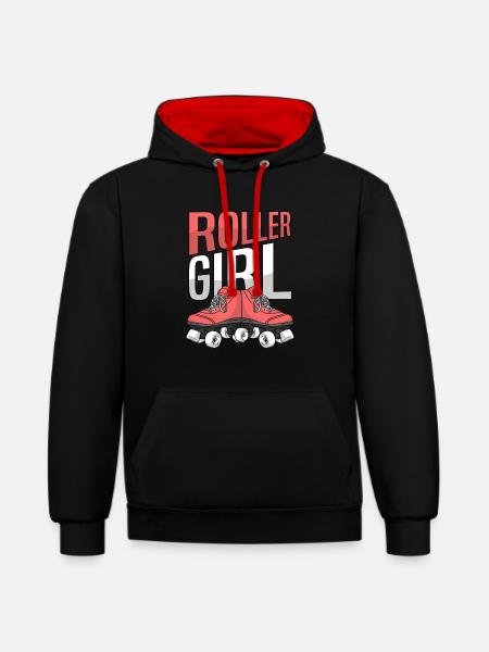 Roller Skates Running Roller Skates - Contrast hoodie - black/red