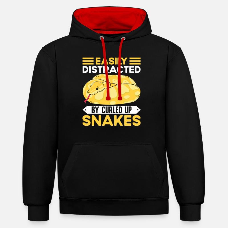 Banana Ball Python Dicton - Sweat à capuche contrasté - noir/rouge