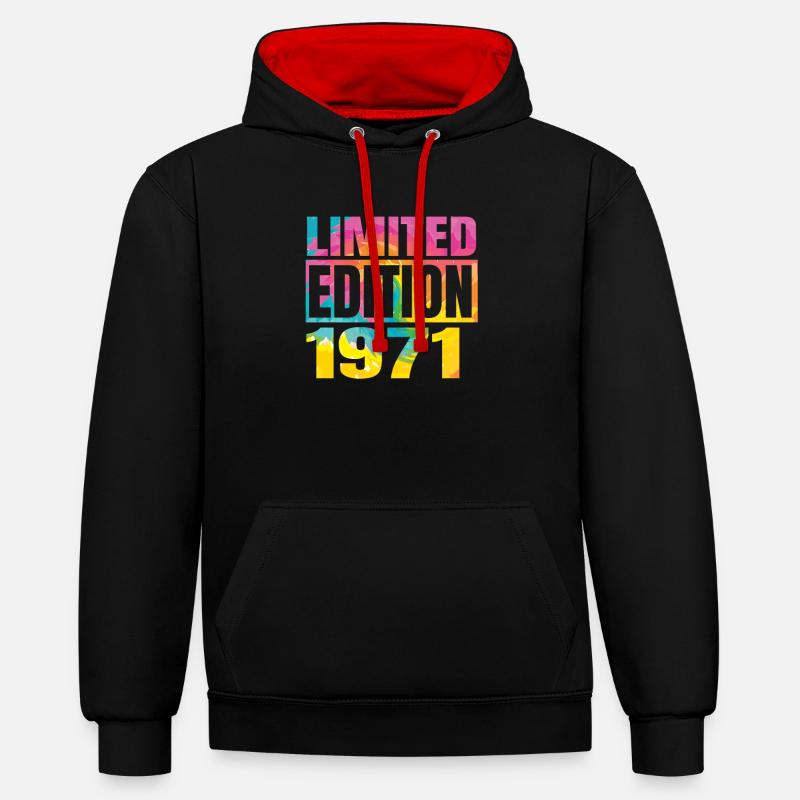 Édition limitée 1971 Graffiti - Sweat à capuche contrasté - noir/rouge