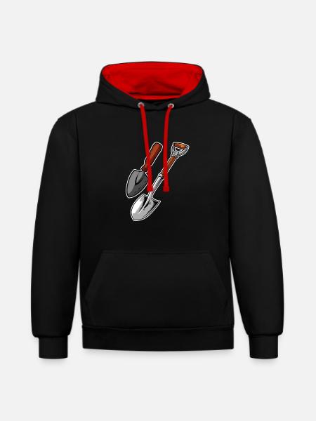 Hobby Gardener Garden - Contrast hoodie - black/red