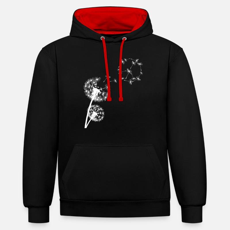 Pacifisme Pacifisme Pacifiste - Sweat à capuche contrasté - noir/rouge