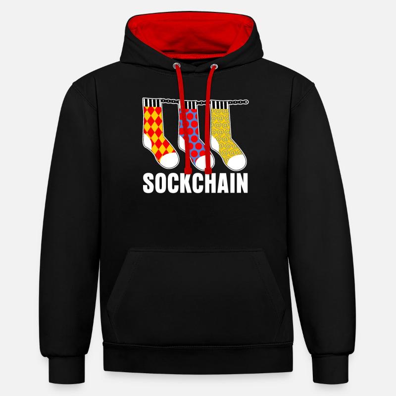 Admin Programmer Computer - Contrast hoodie - black/red