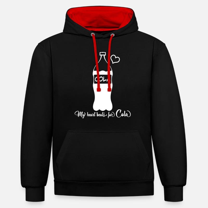 Cola Bottle Lemonade Softdrinks - Kontrast-Hoodie - Schwarz/Rot