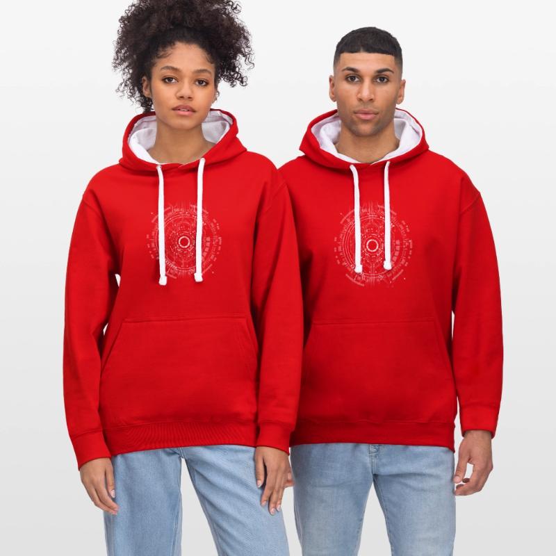 computer Platine Core cpu pc code Programm Nerd lo Kontrast-Hoodie