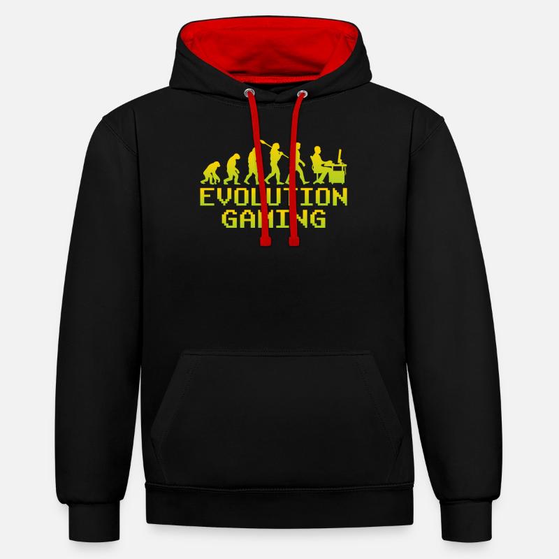 Gaming Geschenk Gaming Evolution - Sweat à capuche contrasté - noir/rouge