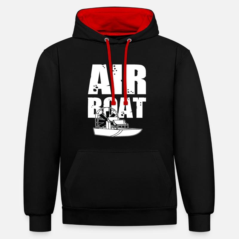 Conception d’hydroglisseur cool - Sweat à capuche contrasté - noir/rouge