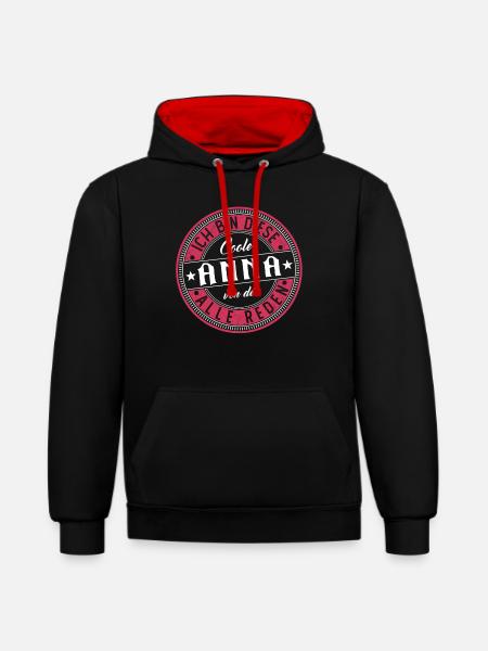 Anna Geschenkidee Geschenk Geburtstag - Kontrast-Hoodie - Schwarz/Rot
