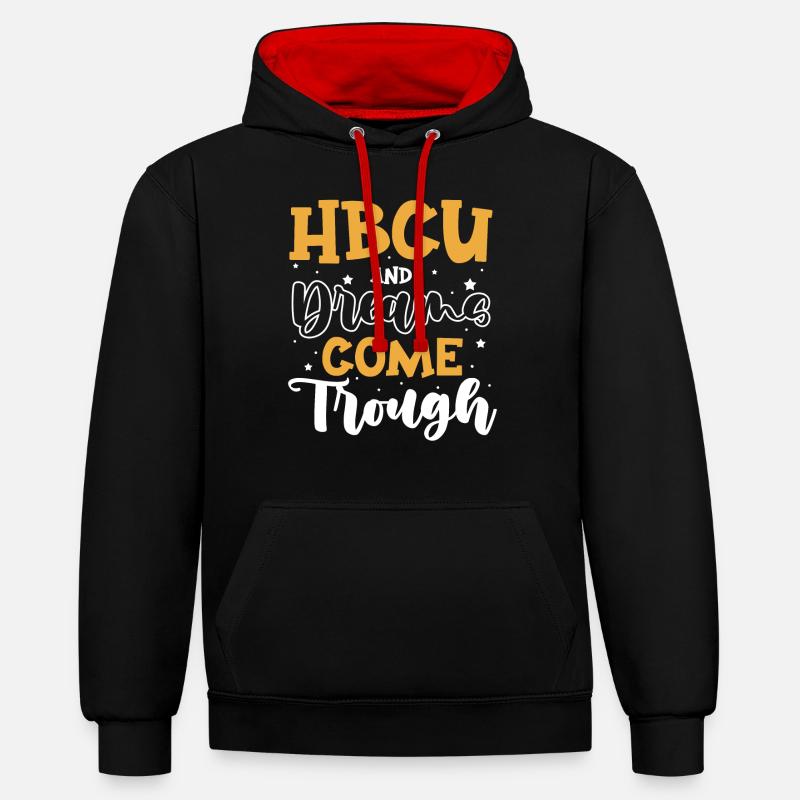 Chasseur de coyotes - Sweat à capuche contrasté - noir/rouge