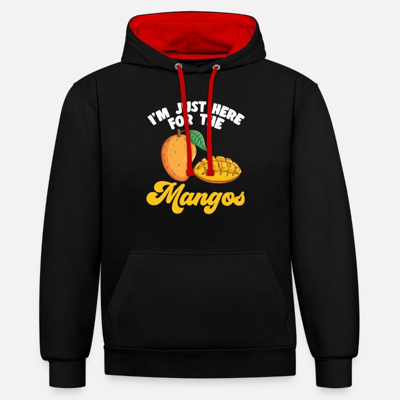 Mangue Fruit Mangue - Sweat à capuche contrasté - noir/rouge