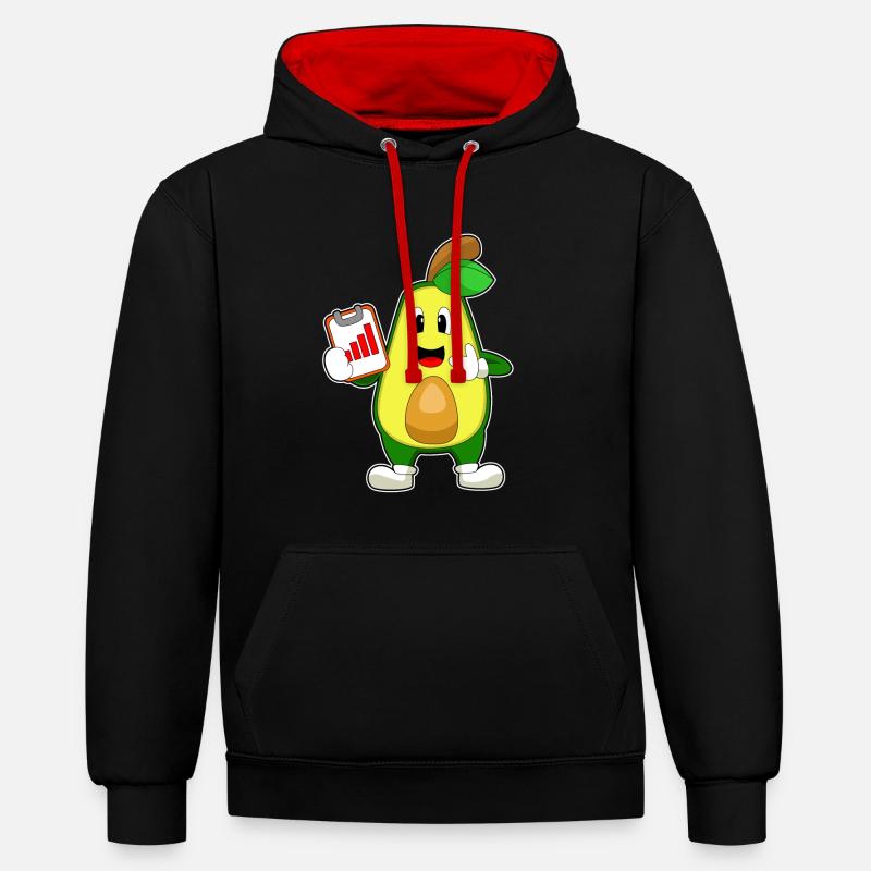 Avocat Secrétaire Graphique - Sweat à capuche contrasté - noir/rouge