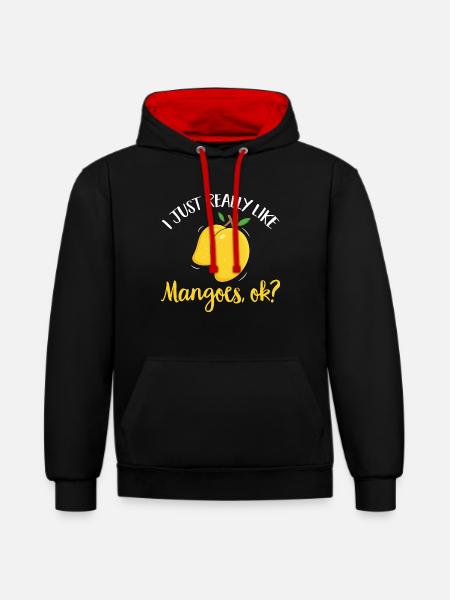 Mango Fruit Mango - Contrast hoodie - black/red