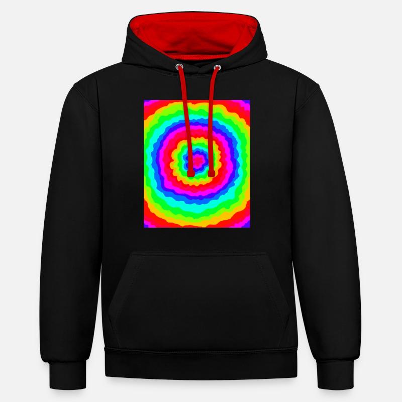 Le pouvoir des fleurs - Sweat à capuche contrasté - noir/rouge