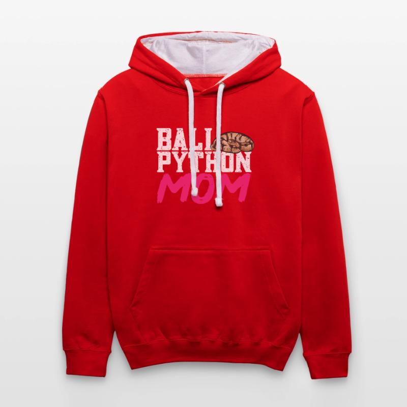 Ball Python Snake King Python Sweat à capuche contrasté