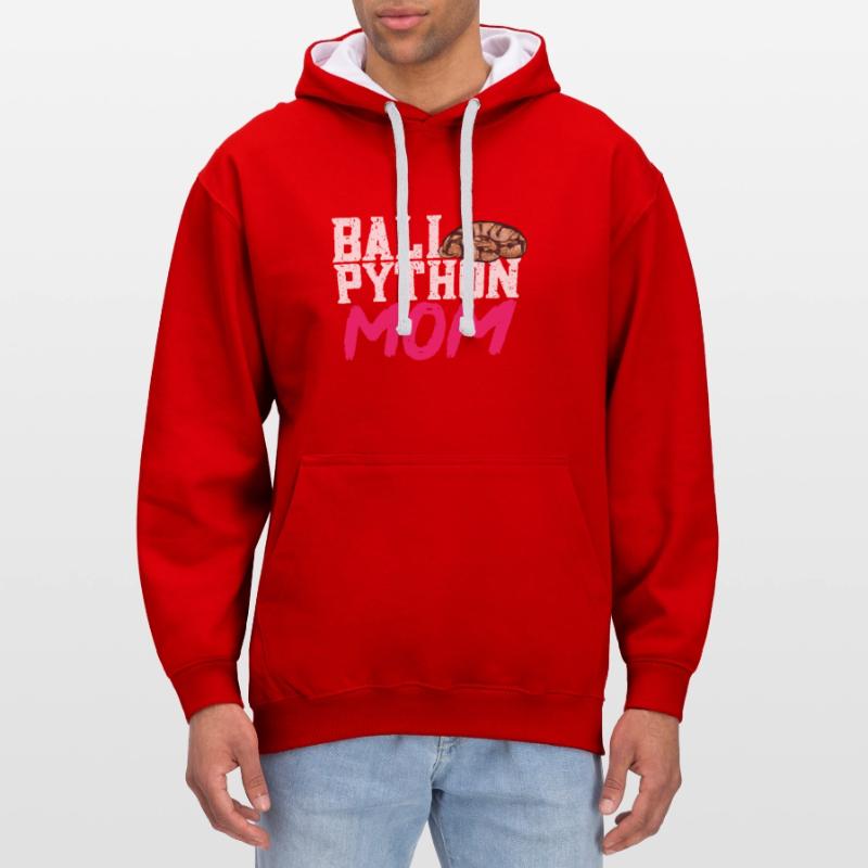 Ball Python Snake King Python Sweat à capuche contrasté