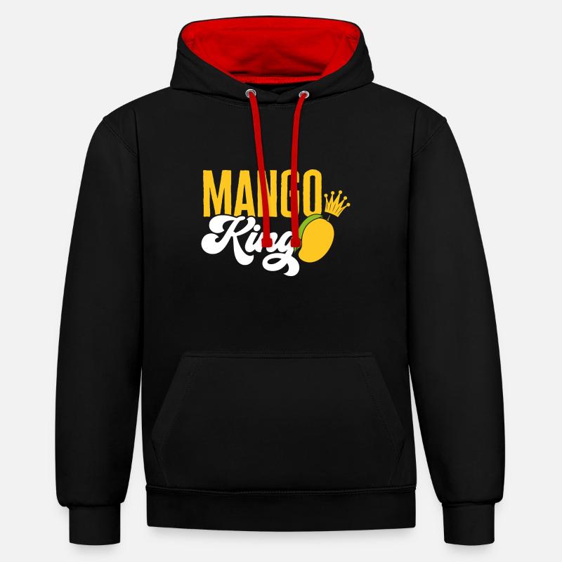 Mangue Fruit Mangue - Sweat à capuche contrasté - noir/rouge