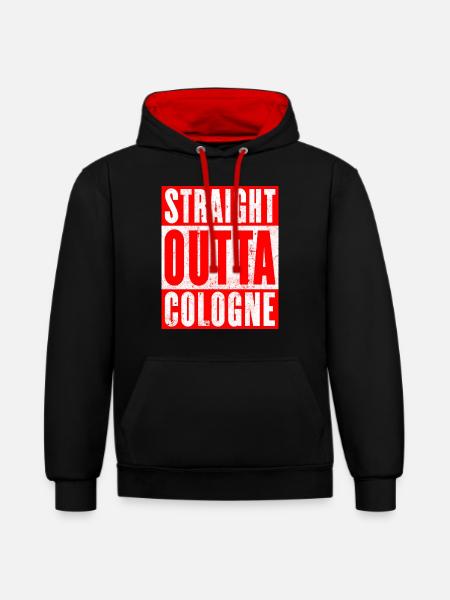 Straight Outta Cologne Red - Contrast hoodie - black/red
