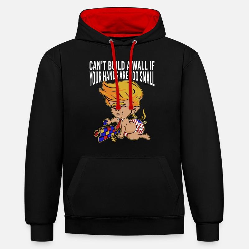 Citez des best-sellers graphiques - Sweat à capuche contrasté - noir/rouge