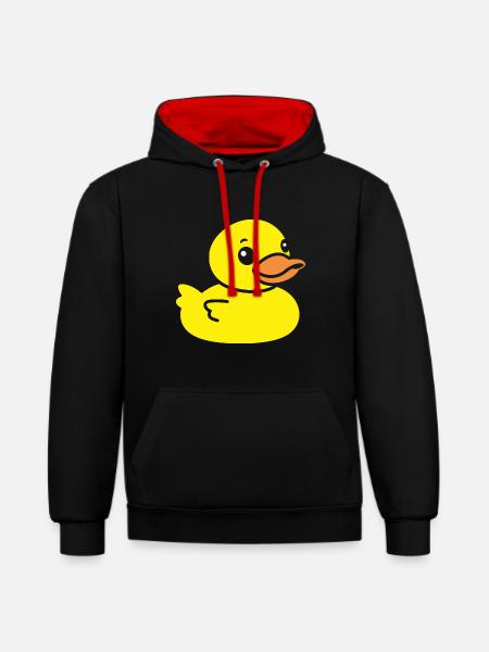 Small carnard - Contrast hoodie - black/red