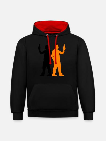 Bachelor Party Crew Group - Contrast hoodie - black/red