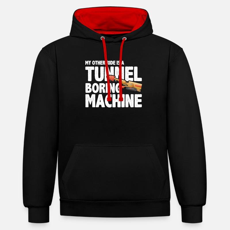 Engineer Tunnel Mining Engineer - Contrast hoodie - black/red