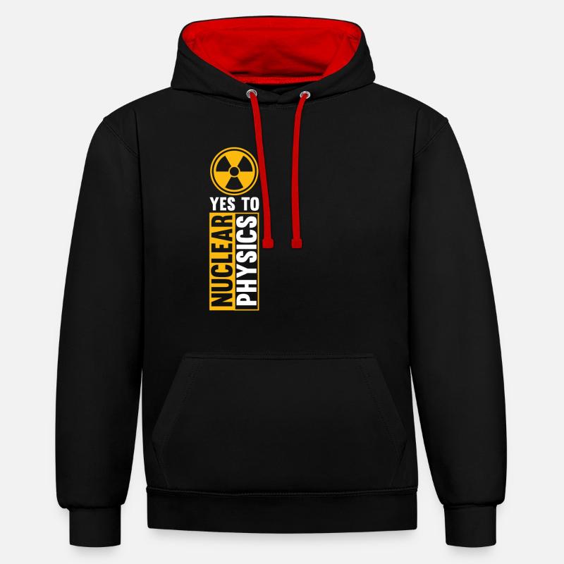 Physics Phyiker Nuclear Physics - Contrast hoodie - black/red