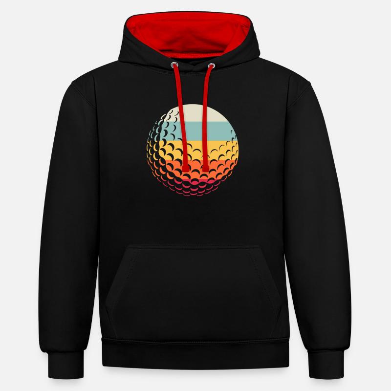 Golf Golfeurs Golfeurs - Sweat à capuche contrasté - noir/rouge