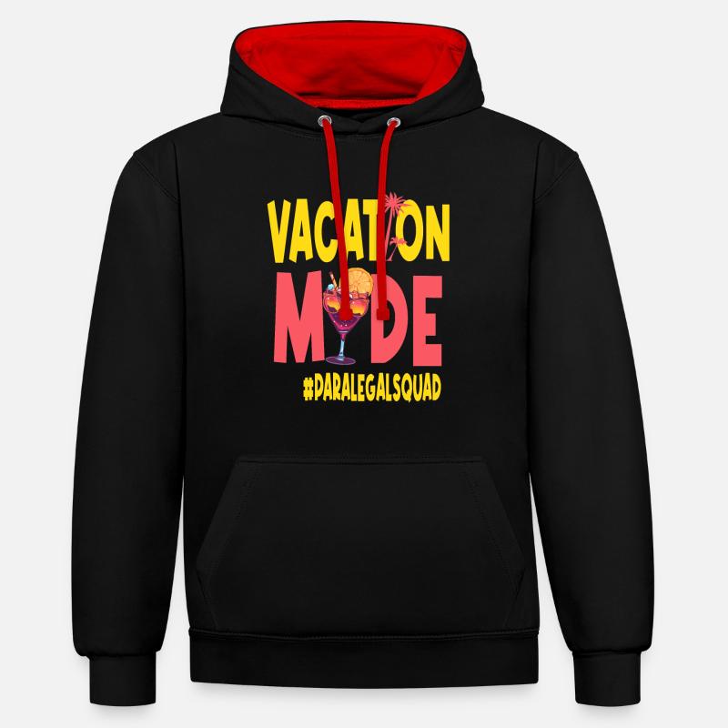 Parajuriste Vacances Vacy Mode Paralegalsquad - Sweat à capuche contrasté - noir/rouge