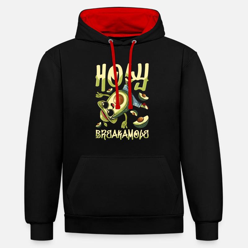 Breakdance Breakdancer Breakdancing - Kontrast-Hoodie - Schwarz/Rot