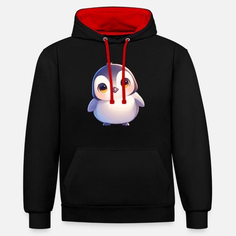 Penguins Penguin - Contrast hoodie - black/red